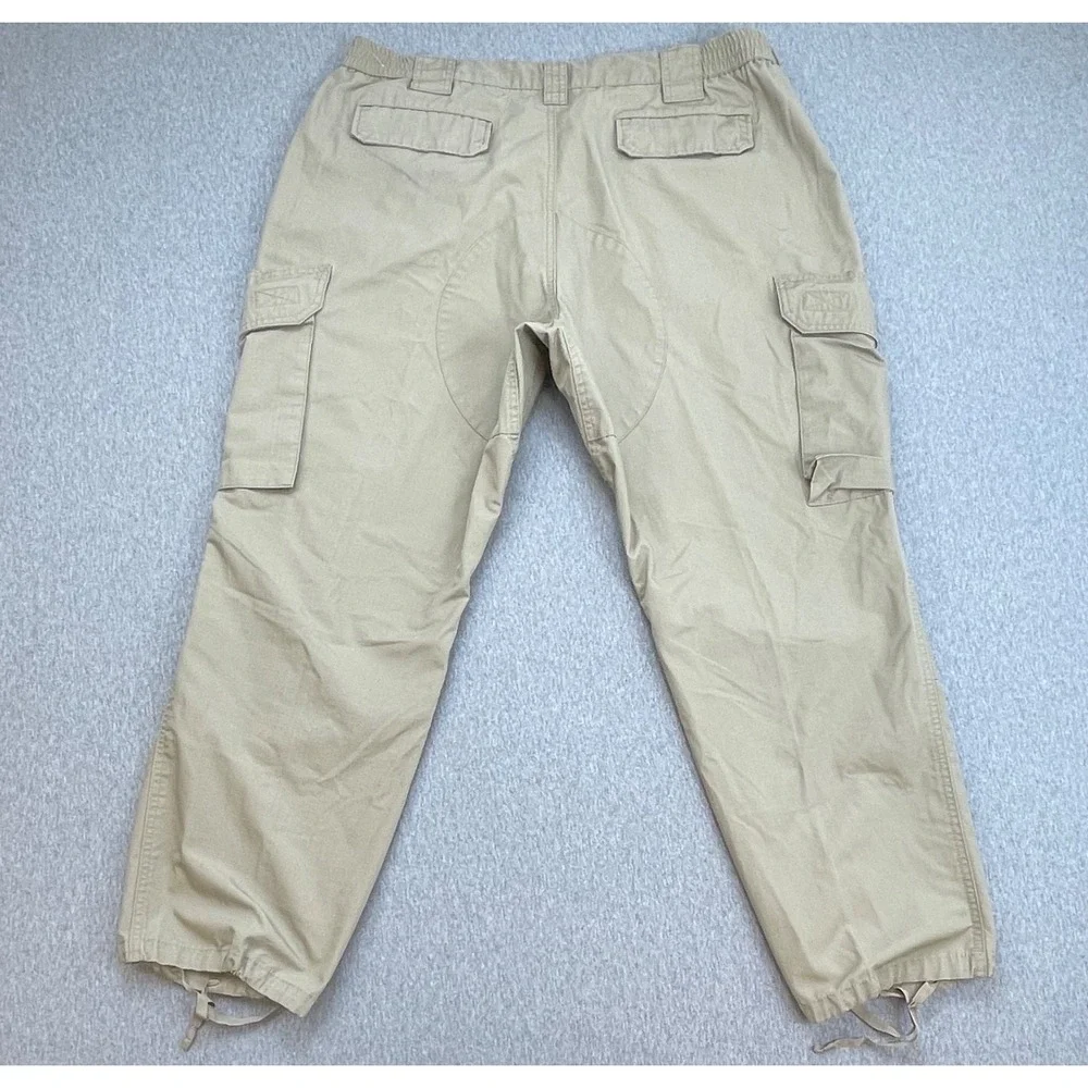 LAPG Pants Mens 42 Beige Cotton Blend Tactical Pant Fit Cargo Pockets